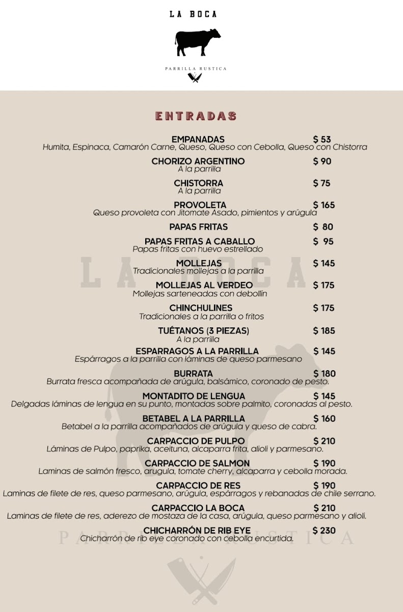 La Boca Parrilla Rustica Menu - Image 2